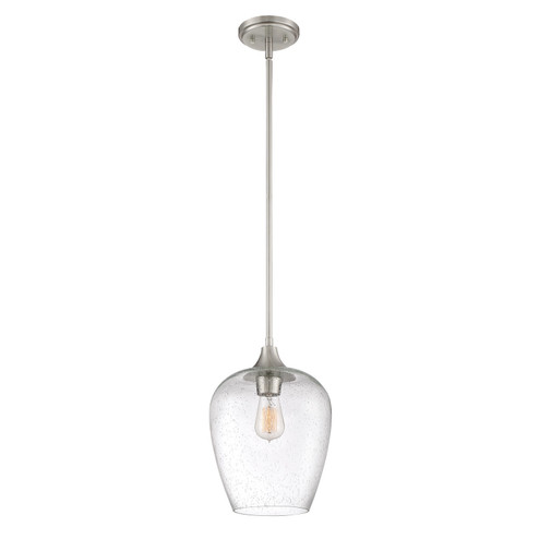 Towne One Light Mini Pendant in Brushed Nickel (10|TWE1510BN)