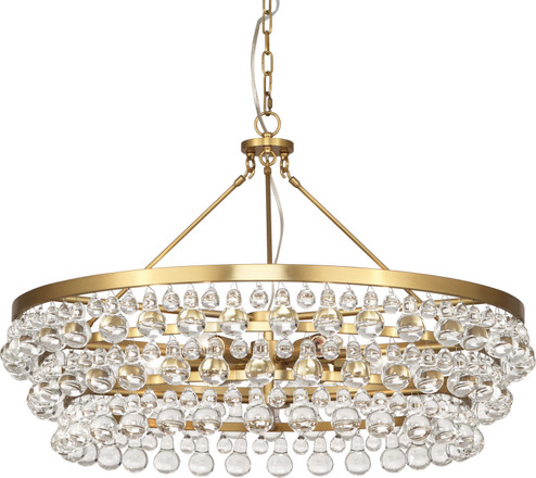 Bling Six Light Chandelier in Antique Brass (165|1004)
