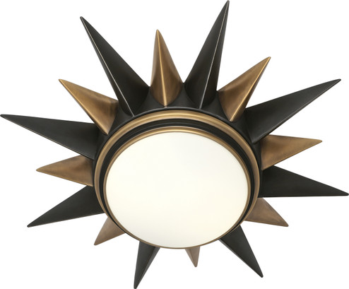 Cosmos Two Light Flushmount in Deep Patina Bronze w/Warm Brass (165|1017)