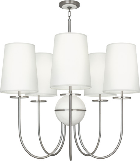 Fineas Five Light Chandelier in Dark Antique Nickel w/Alabaster Stone (165|1423)