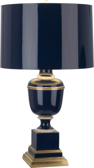 Annika One Light Table Lamp in Midnight Blue Lacquered Paint w/Natural Brass, Ivory Crackle (165|2500)