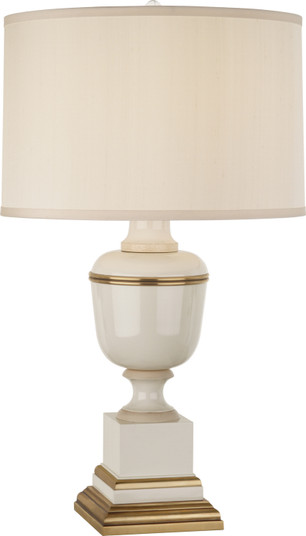 Annika One Light Table Lamp in Ivory Lacquered Paint w/Natural Brass, Ivory Crackle (165|2601X)