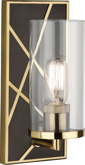 Michael Berman Bond One Light Wall Sconce in Deep Patina Bronze w/Modern Brass (165|533)
