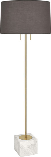 Jonathan Adler Canaan Two Light Floor Lamp in Antique Brass w/Carrara Marble Base (165|680G)