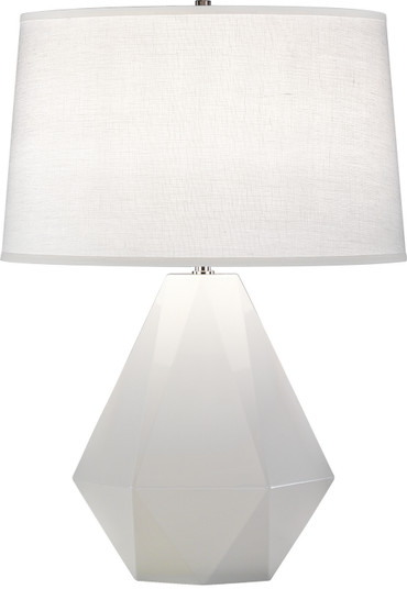 Delta One Light Table Lamp in Lily Glazed Ceramic w/Polished Nickel (165|932)