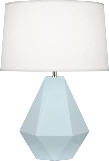 Delta One Light Table Lamp in Baby Blue Glazed Ceramic w/Polished Nickel (165|936)
