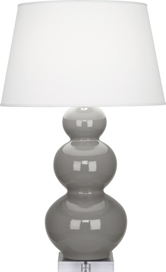 Triple Gourd One Light Table Lamp in Smoky Taupe Glazed Ceramic w/Lucite (165|A359X)