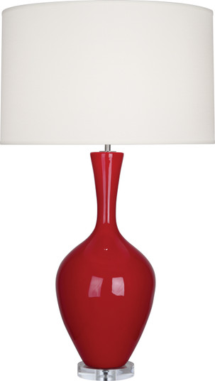 Audrey One Light Table Lamp in Ruby Red Glazed Ceramic (165|RR980)