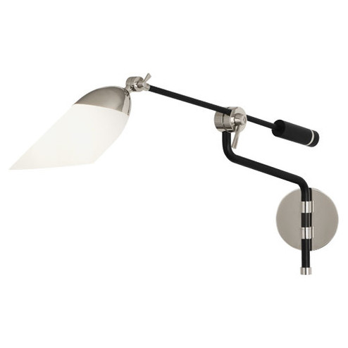 Ferdinand One Light Wall Swinger in Matte Black Painted w/ Polished Nickel (165|S1212)