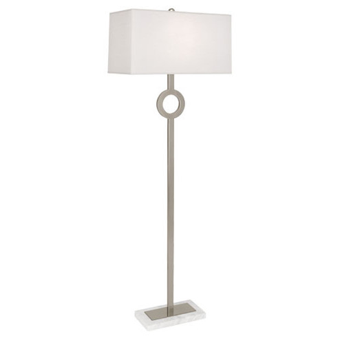 Oculus One Light Floor Lamp in Antique Silver w/ White Marble Base (165|S406)