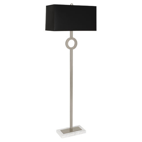 Oculus One Light Floor Lamp in Antique Silver w/ White Marble Base (165|S406B)