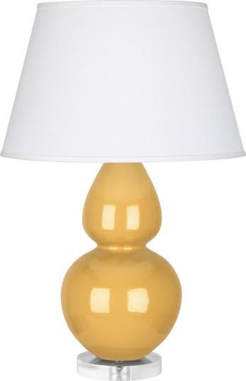 Double Gourd One Light Table Lamp in Sunset Yellow Glazed Ceramic w/Lucite (165|SU23X)