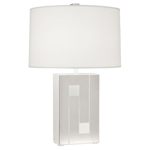 Blox One Light Table Lamp in White Enamel w/ Polished Nickel (165|WH579)