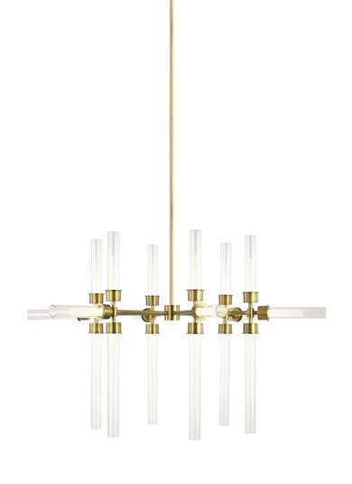 Linger LED Chandelier in Natural Brass (182|700LNG18NB-LED930)