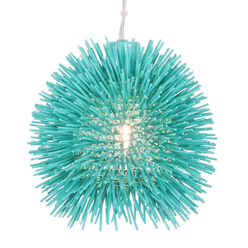 Urchin One Light Mini Pendant in Aqua Velvet (137|169M01AQ)