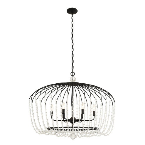 Voliere Six Light Pendant in Matte Black (137|343N06MB)