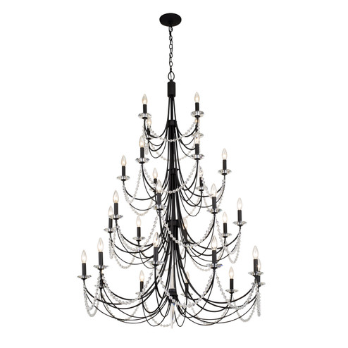 Brentwood 28 Light Chandelier in Carbon Black (137|350C28CB)