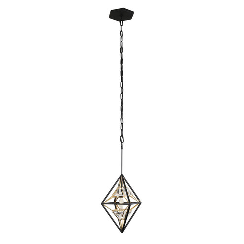 Marcia One Light Mini Pendant in Matte Black/French Gold (137|353M01MBFG)