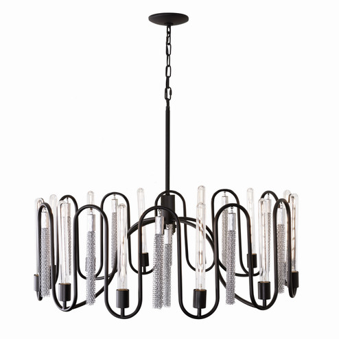 Darden 12 Light Pendant in Matte Black/Painted Chrome (137|354P12MBCH)