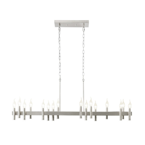 Collette 16 Light Linear Pendant in Satin Nickel (137|357N16SN)
