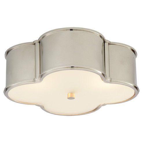 Basil Three Light Flush Mount in Polished Nickel (268|AH 4015PN-FG)