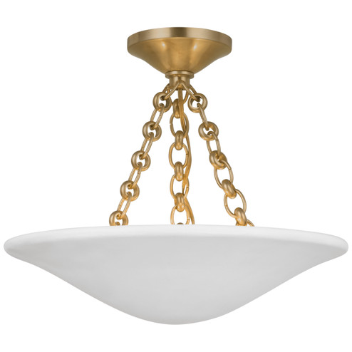 Mollino LED Semi Flush Mount in Hand-Rubbed Antique Brass (268|ARN 4425HAB-PW)