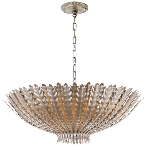 Hampton Six Light Chandelier in Burnished Silver Leaf (268|ARN 5011BSL)