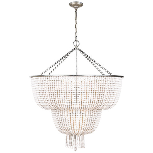 Jacqueline 12 Light Chandelier in Burnished Silver Leaf (268|ARN 5104BSL-WG)