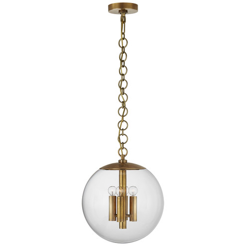 Turenne Four Light Pendant in Hand-Rubbed Antique Brass (268|ARN 5255HAB-CG)