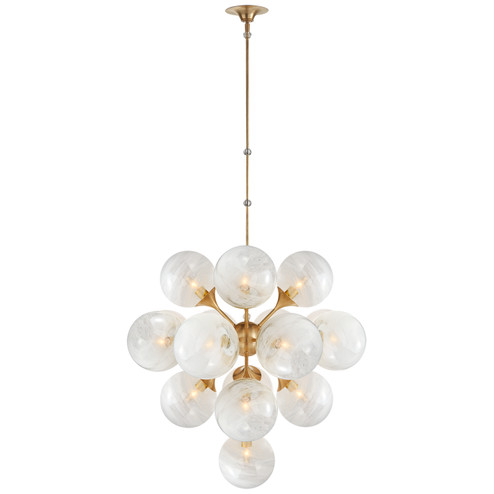 Cristol 17 Light Chandelier in Hand-Rubbed Antique Brass (268|ARN 5402HAB-WG)