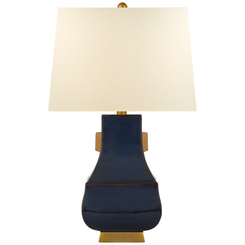 Kang Jug One Light Table Lamp in Mixed Blue Brown with Burnt Gold (268|CHA 8694MBB/BG-PL)