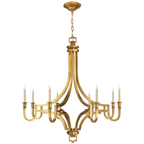 Mykonos Eight Light Chandelier in Antique-Burnished Brass (268|CHC 1562AB)