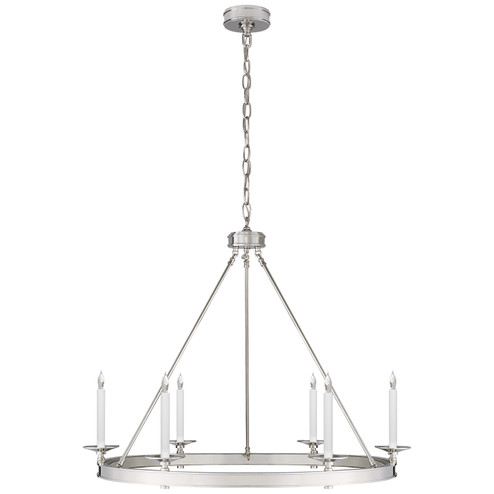 Launceton Six Light Chandelier in Polished Nickel (268|CHC 1601PN)