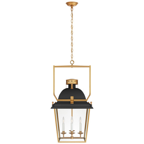 Coventry Four Light Lantern in Matte Black and Antique-Burnished Brass (268|CHC 5109BLK/AB-CG)