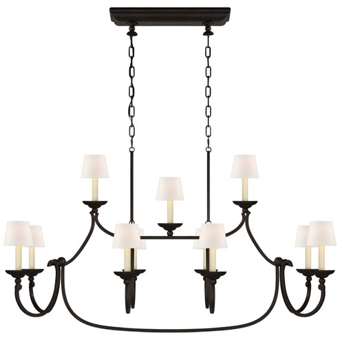 Flemish 11 Light Linear Pendant in Aged Iron (268|CHC 5495AI-L)