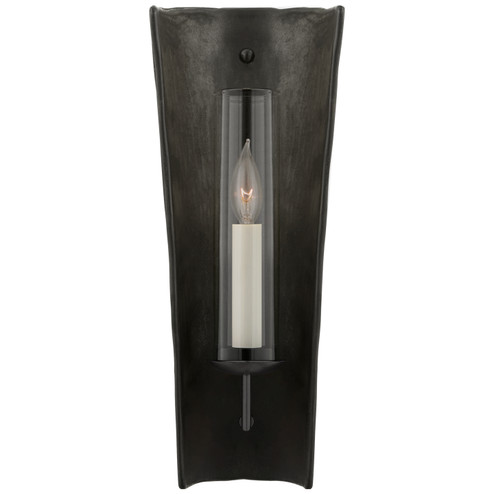 Downey One Light Wall Sconce in Stained Black Metallic and Aged Iron (268|CHD 2606SBM)
