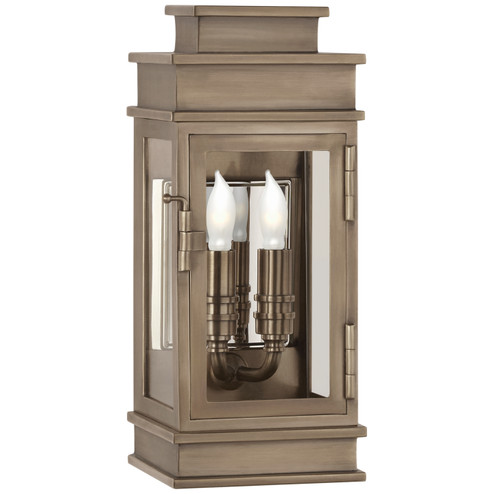 Linear Lantern Two Light Outdoor Wall Lantern in Antique Nickel (268|CHD 2907AN-CG)