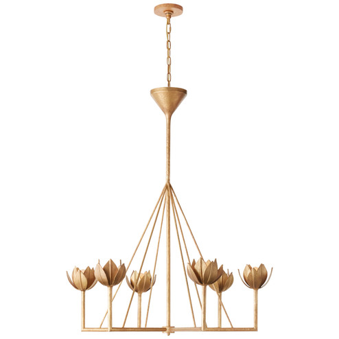 Alberto Six Light Chandelier in Antique Gold Leaf (268|JN 5004AGL)