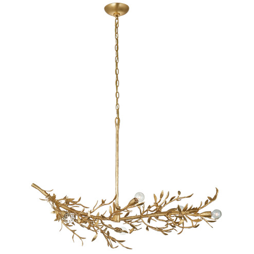 Mandeville Six Light Chandelier in Antique Gold Leaf (268|JN 5070AGL) Mandeville Six Light Chandelier in Antique Gold Leaf (268|JN 5070AGL)