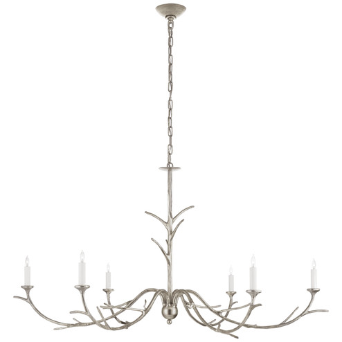 Iberia Six Light Chandelier in Burnished Silver Leaf (268|JN 5076BSL) Iberia Six Light Chandelier in Burnished Silver Leaf (268|JN 5076BSL)