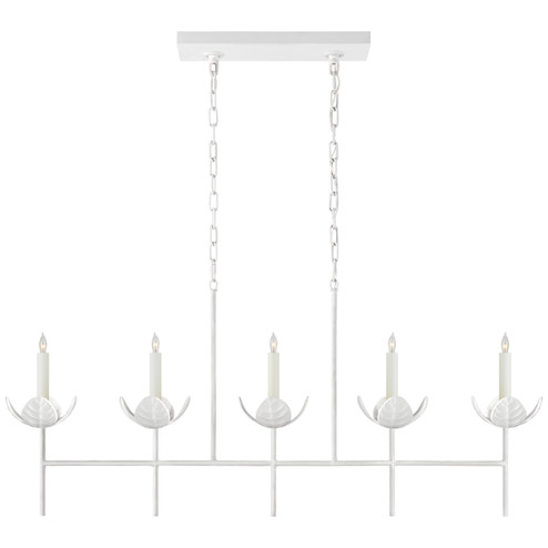 Illana Five Light Linear Chandelier in Plaster White (268|JN 5630PW)