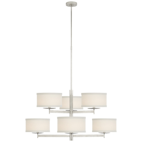 Walker Six Light Chandelier in Burnished Silver Leaf (268|KS 5070BSL-L)