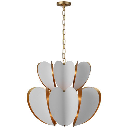 Danes LED Chandelier in Matte White and Gild (268|KS 5132WHT/G)