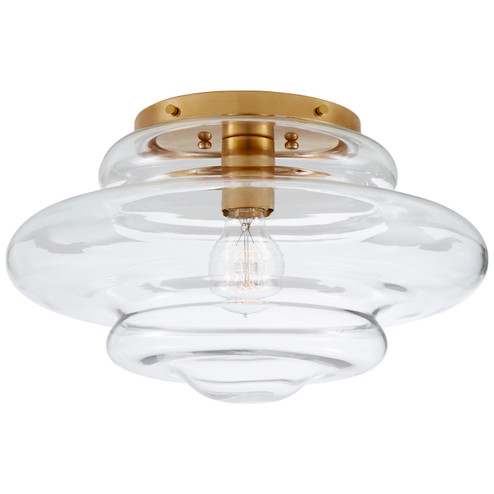 Tableau One Light Flush Mount in Antique-Burnished Brass (268|KW 4271AB-CG)