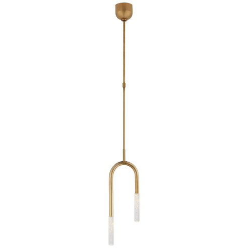 Rousseau LED Pendant in Antique-Burnished Brass (268|KW 5590AB-SG)