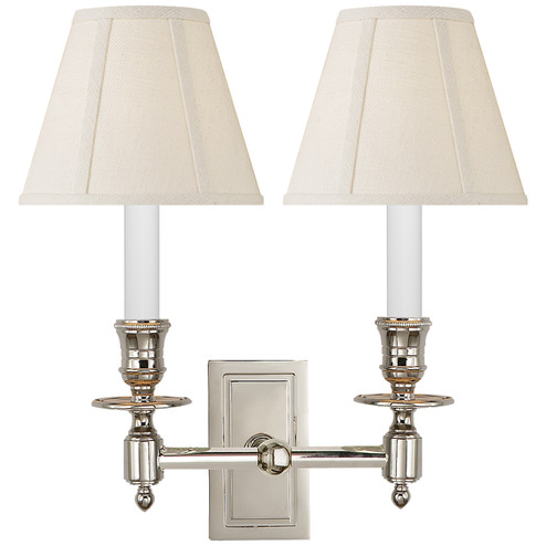 French Library Two Light Wall Sconce in Polished Nickel (268|S 2212PN-L)