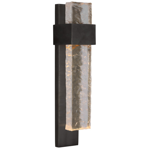 Brock LED Wall Sconce in Bronze and Clear Wavy Glass (268|S 2340BZ/CWG)