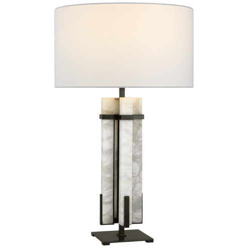 Malik LED Table Lamp in Bronze and Alabaster (268|S 3910BZ/ALB-L)