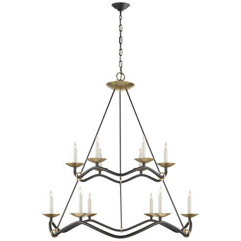 Choros 12 Light Chandelier in Aged Iron (268|S 5041AI)