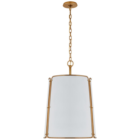 Hastings Six Light Pendant in Hand-Rubbed Antique Brass (268|S 5646HAB-WHT)